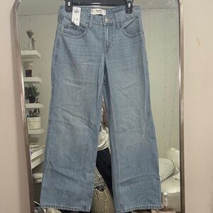 Hollister Low Rise Baggy Jeans Light Blue